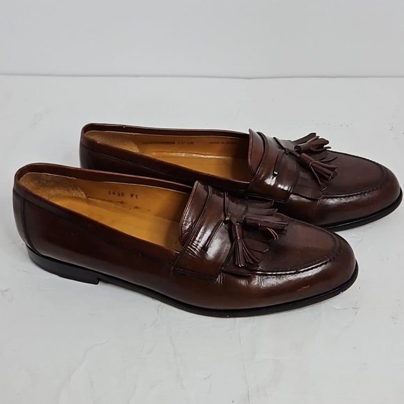 MEZLAN SANTANDER Brown  Leather Slip-On LoaferShoes Spain 10.5M main image 10